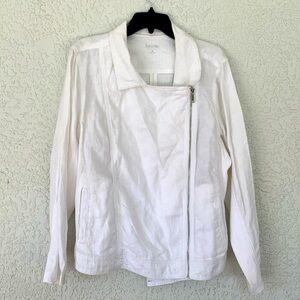 Calvin Klein performance quite dry linen long sleeve zipper jacket/top size 1X